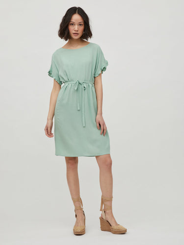 Moashly Boat Neck S/S Short Dress Jurken