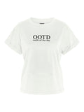 GABY QUOTE S/S O-NECK T-SHIRT
