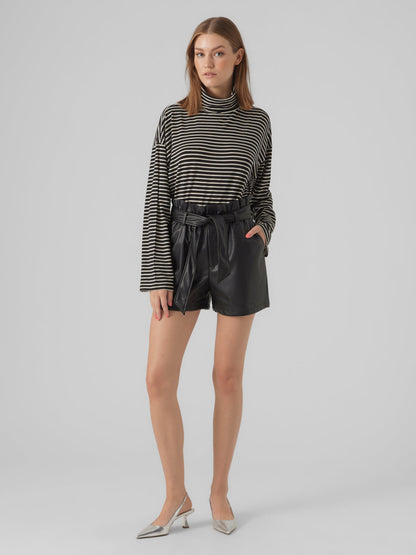 Vmfiona Ls Roll Neck Short Top Tops