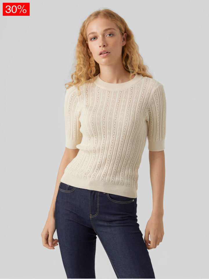 Morena 2/4 O-Neck Pullover Truien