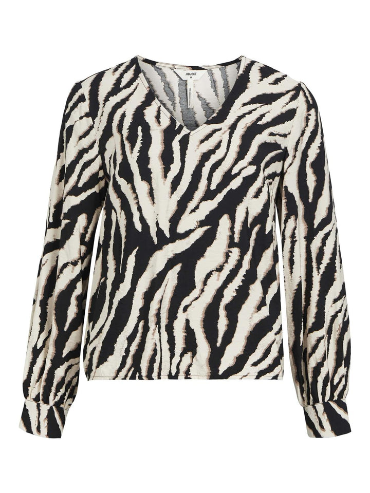 OBJJACIRA L/S V-NECK TOP NOOS