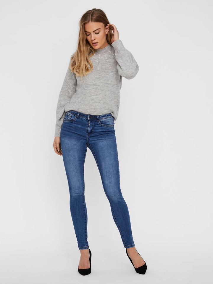 Tanya Mid Rise Piping Jeans VI349