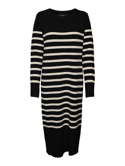 Vmplaza Ls O-Neck Calf Dress Ga Boo Jurken
