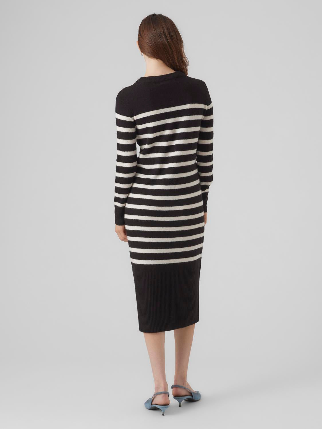 Vmplaza Ls O-Neck Calf Dress Ga Boo Jurken