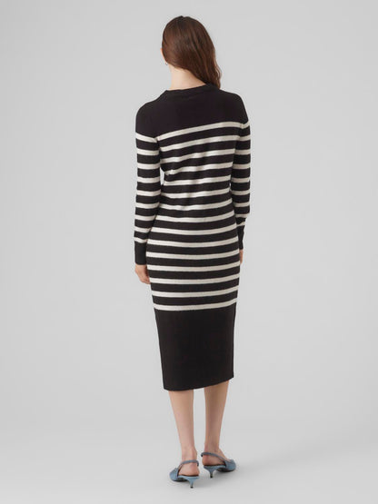 Vmplaza Ls O-Neck Calf Dress Ga Boo Jurken