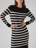 Vmplaza Ls O-Neck Calf Dress Ga Boo Jurken