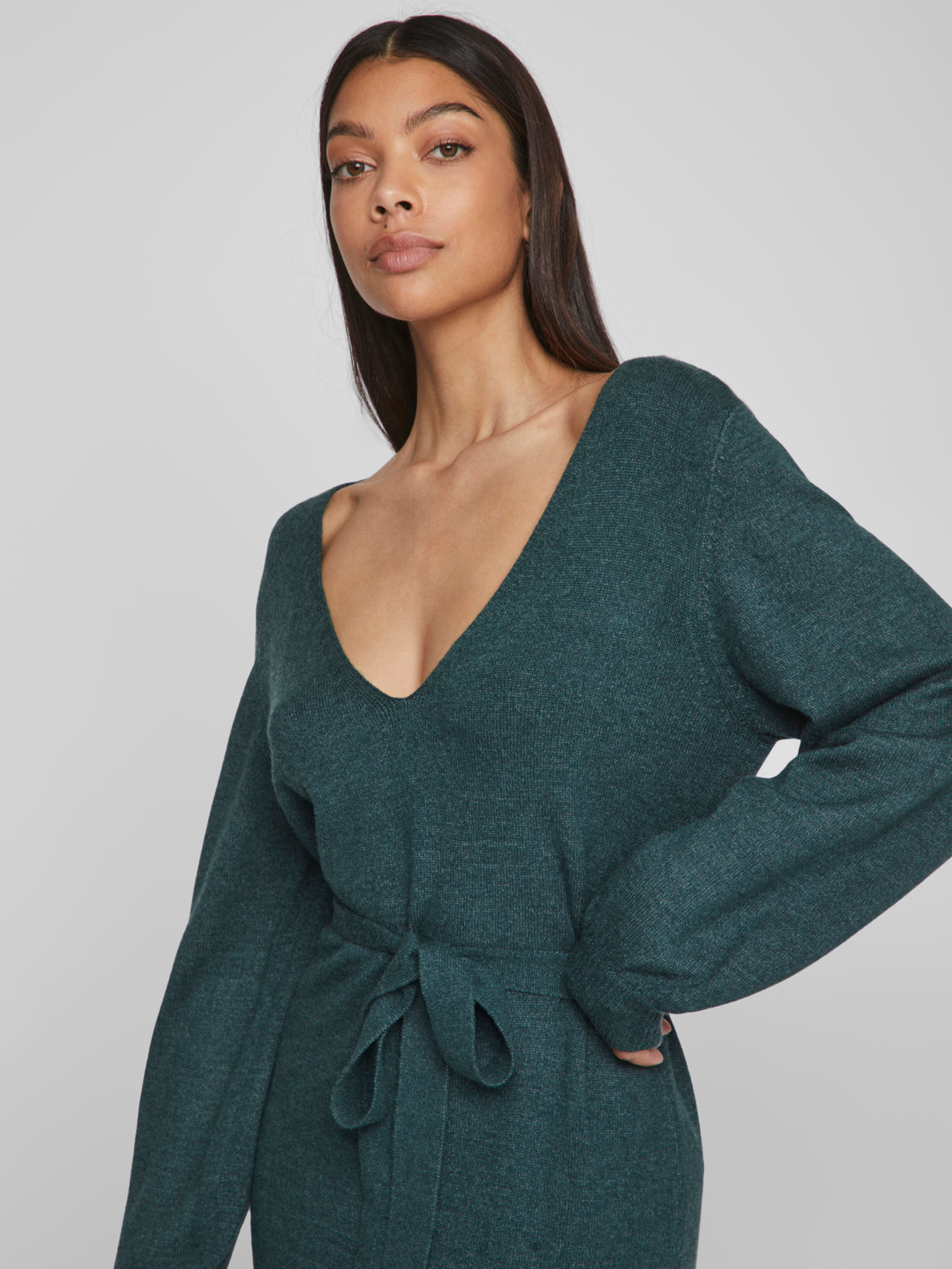 Viril Rev V-Neck Knit Dress - Noos Jurken