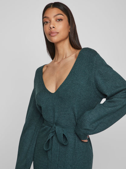 Viril Rev V-Neck Knit Dress - Noos Jurken