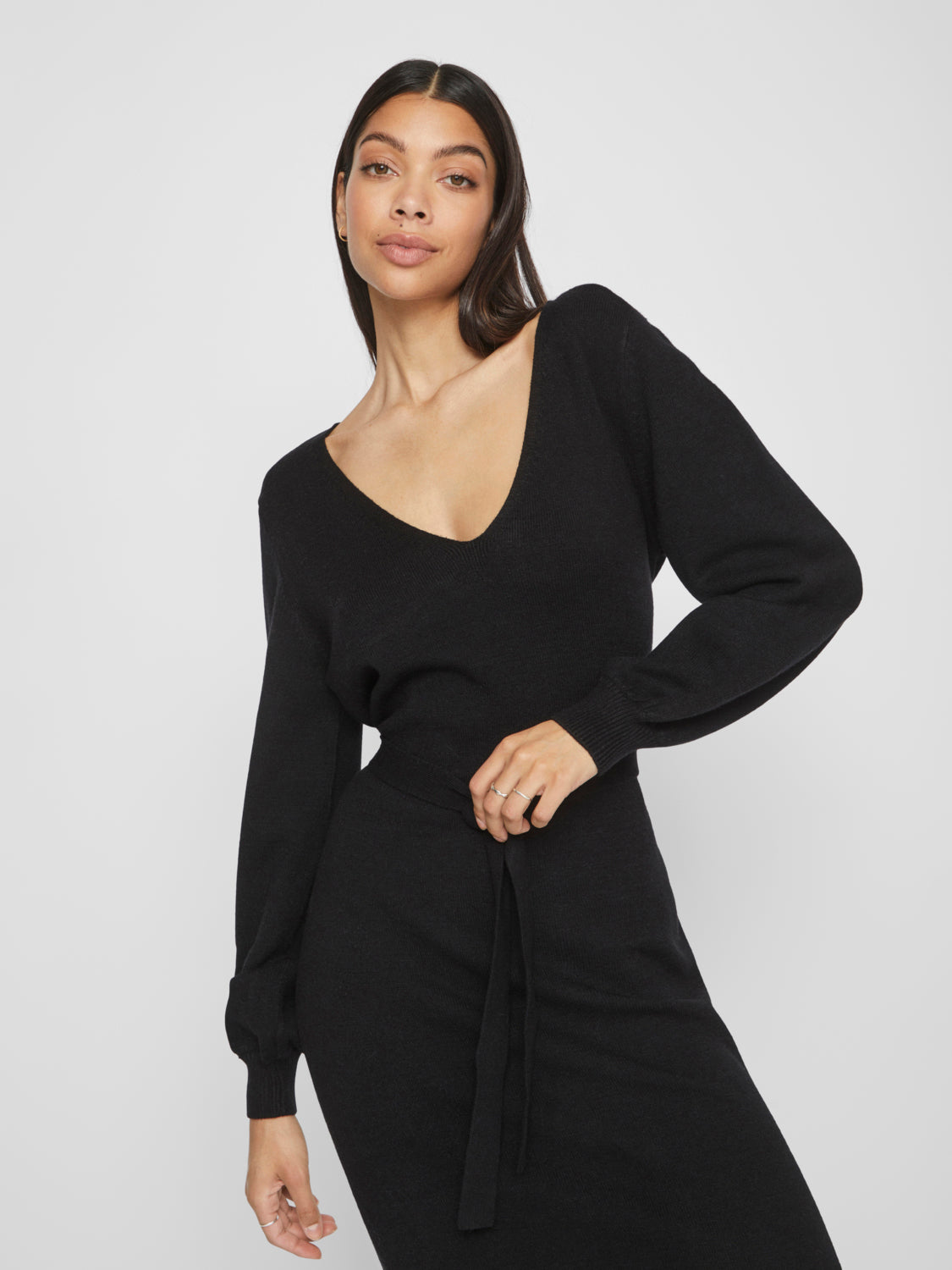 Viril Rev V-Neck Knit Dress - Noos Jurken