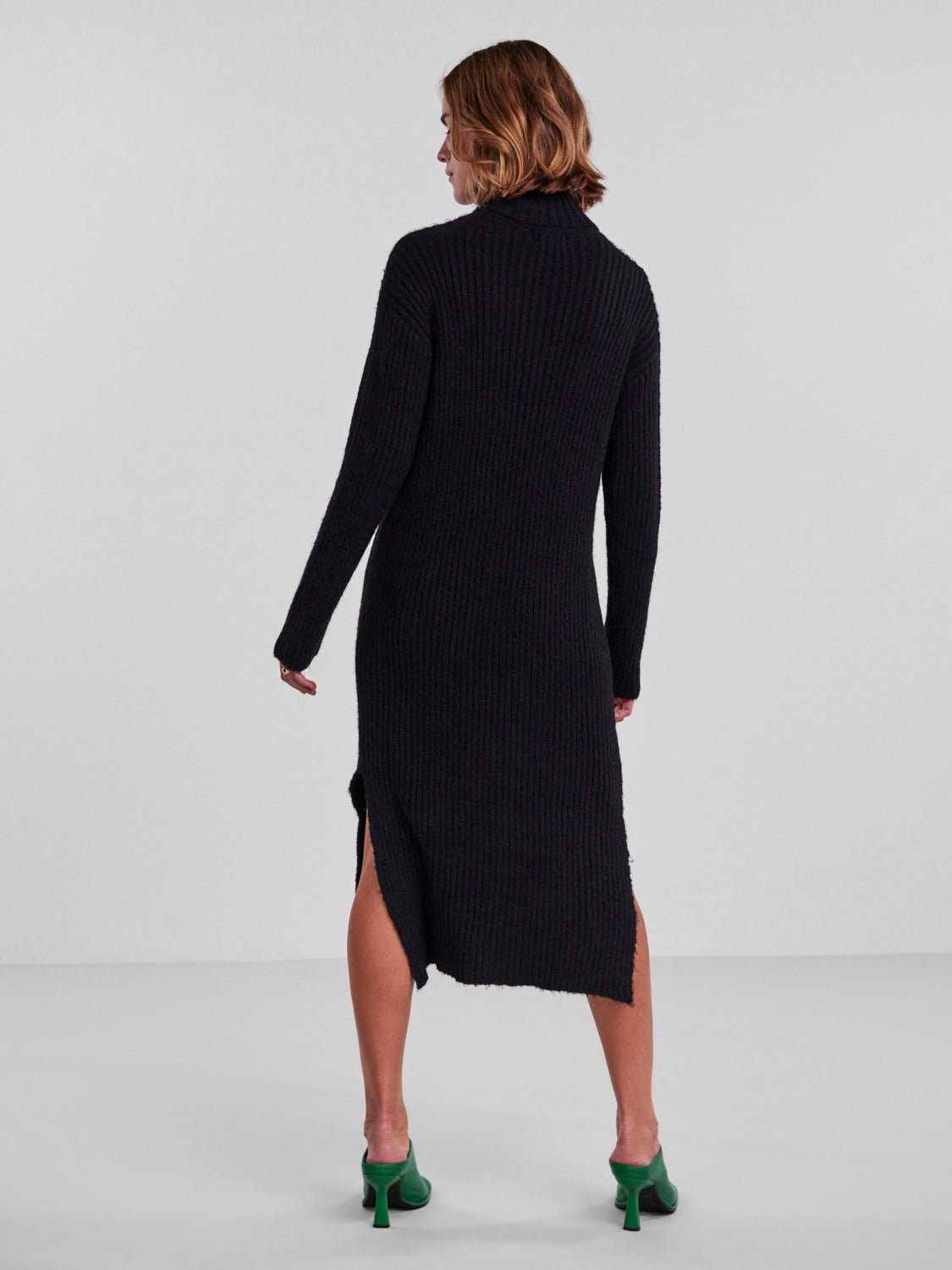 Pclanja Ls Knit Roll Neck Dress Jurken