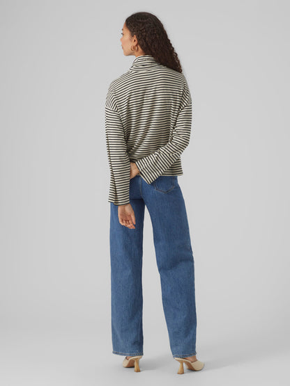 Vmfiona Ls Roll Neck Short Top Tops