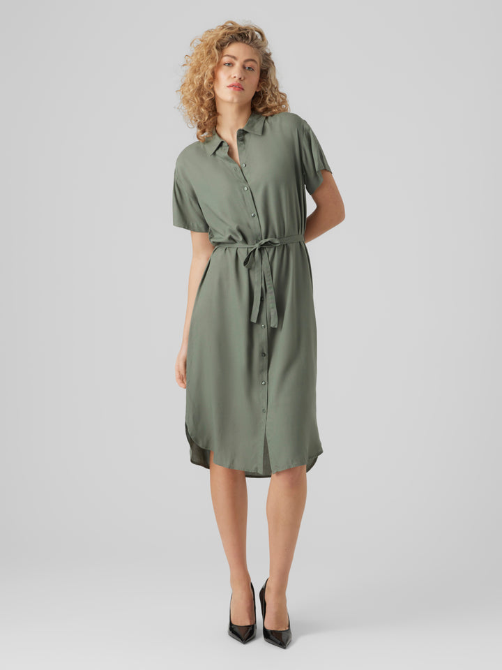 VMBUMPY SS CALF SHIRT DRESS