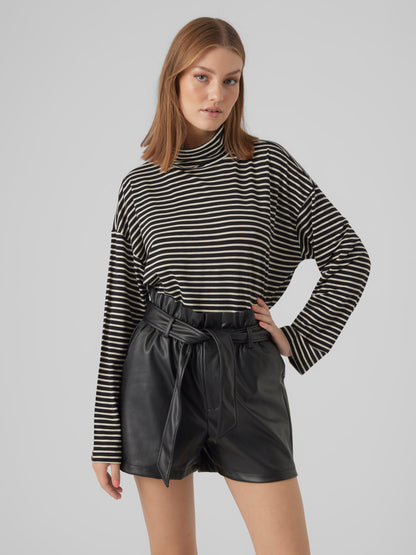 Vmfiona Ls Roll Neck Short Top Tops
