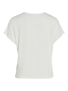 Viellette V-Neck S/S Satin Top - Noos Tops