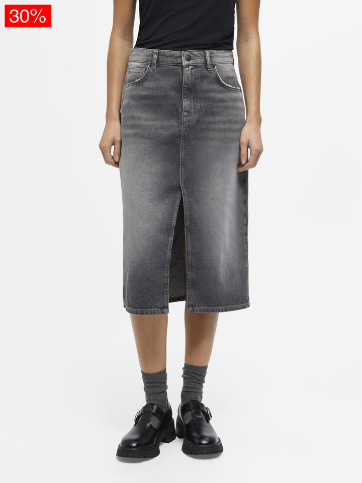 Objharlow Midi Denim Skirt Noos Rokken En Shorts