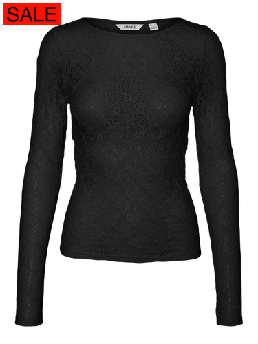 Vmlizzo Ls Boat Neck Lace Top Vma Tops