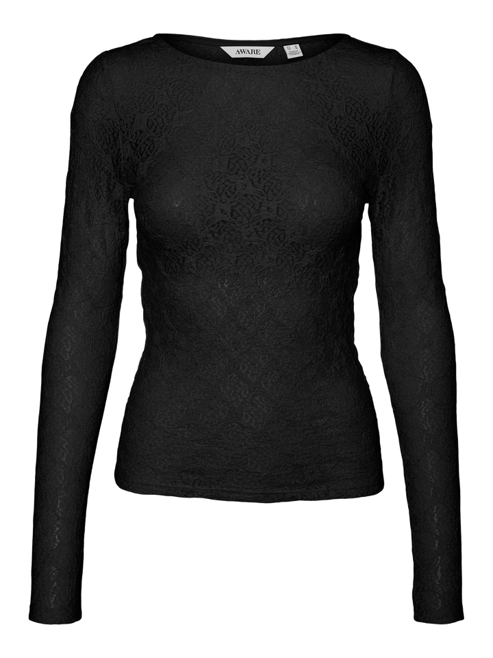 VMLIZZO LS BOAT NECK LACE TOP VMA