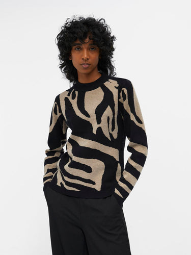 Objray L/S Knit Pullover Aop Noos Truien