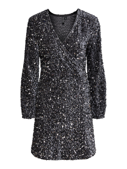 Pckam Ls Wrap Dress Bc Jurken