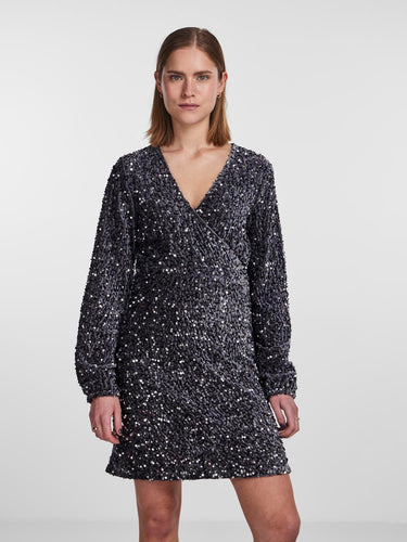 Pckam Ls Wrap Dress Bc Jurken